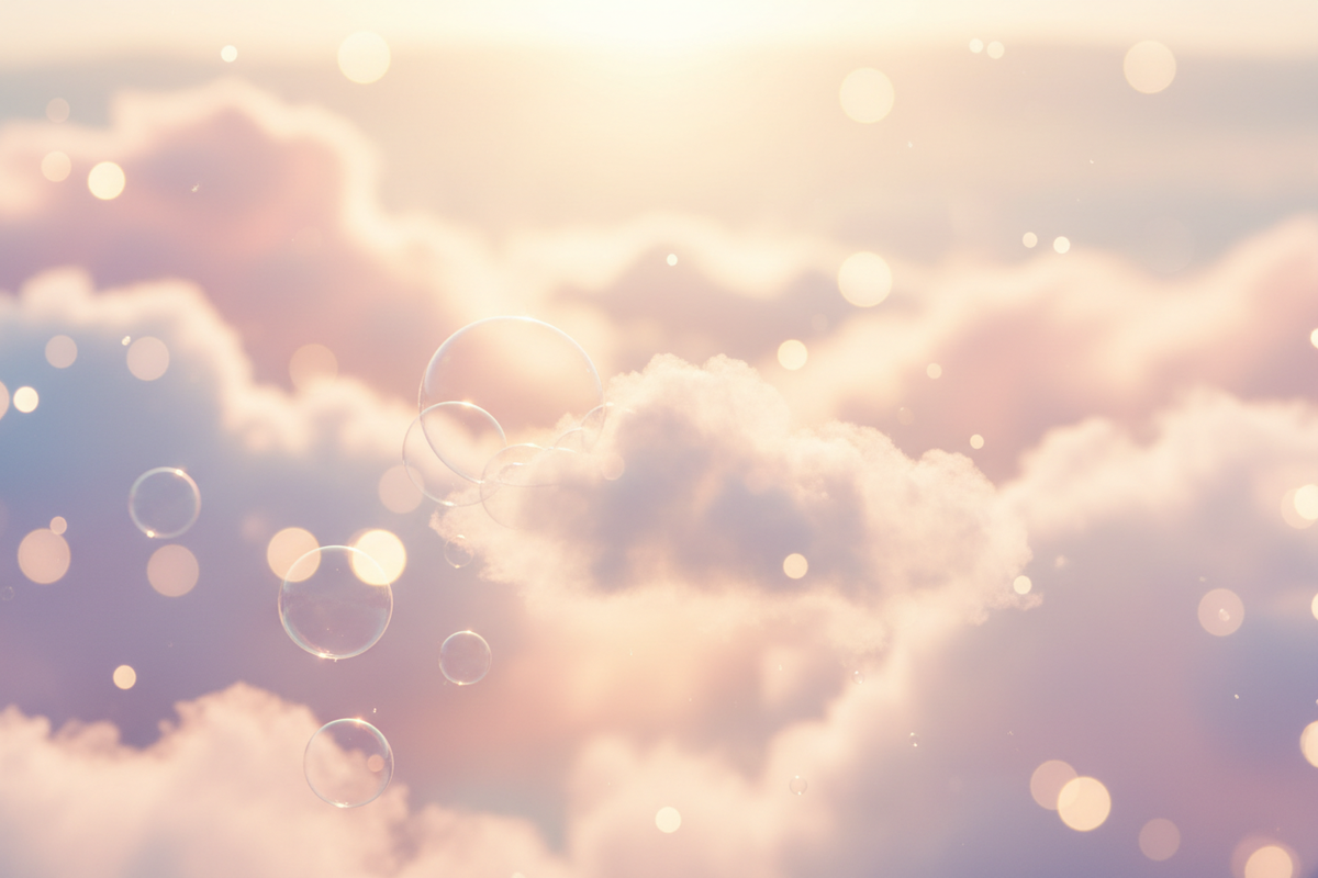Bubbles Clouds Golden Light
